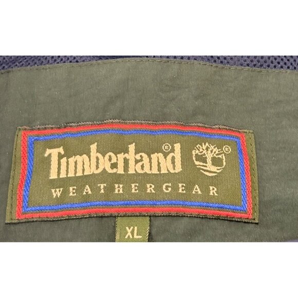 Timberland Weathergear Men's Hooded Windbreaker Navy Rain Outdoors Size XLarge - Picture 4 of 5